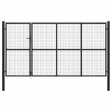 Garden Gate Steel 350x175 cm Anthracite 144326