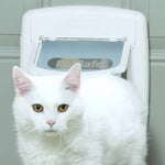 ZNTS PetSafe Magnetic 4-Way Cat Flap Deluxe 400 White 411383