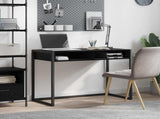 Desk with Storage Black Oak 100 x 50 x 75 cm Engineered Wood 886474