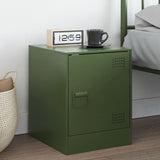 Bedside Cabinet Olive Green 34.5x39x44 cm Steel 841615