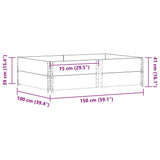 Pallet Collars 2 pcs 150x100 cm Solid Wood Pine 4010305