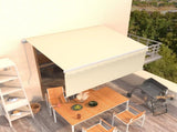 Manual Retractable Awning with Blind 3.5x2.5m Cream 3069277