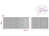 Gabion with 3.5 mm Wire and 5x2.5 cm Mesh 800x10x100 cm 3461578
