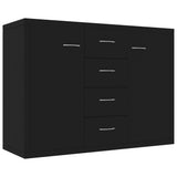 Sideboard Black 88x30x65 cm Engineered Wood 800685