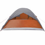 ZNTS Family Tent Dome 6-Person Grey and Orange Waterproof 94355