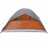 ZNTS Family Tent Dome 6-Person Grey and Orange Waterproof 94355