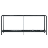 Console Table Black 180x35x75.5 cm Tempered Glass 331705