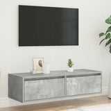 TV Cabinet with LED Lights Concrete Grey 100X35.5x25 cm 860241