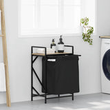 Laundry Basket 1 Compartment with Shelf Sonoma Oak 859071