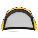 Party Tent with LED and 4 Sidewalls 3.6x3.6x2.3 m Yellow 92238