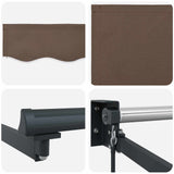 Manual Retractable Awning with LEDs Taupe 3425705