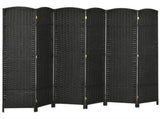 6 Panel Folding Room Divider, Freestanding Privacy Screen for Living Room, Bedroom and Office, 240 x T3398P423078