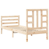 Bed Frame without Mattress Small Single Solid Wood Pine 3193881