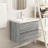 Sink Cabinet Grey Sonoma 60x38.5x45 cm Engineered Wood 815649