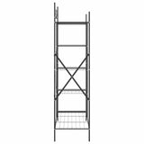 Open Wardrobe with Shelf Black 104.5 x 45 x 172 cm Steel 42021358