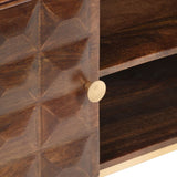 TV Cabinet 124x29x45 cm Solid Mango Wood 323404