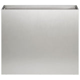 Garden Planter 2 pcs Silver 50 x 20 x 40 cm Stainless Steel 8005451