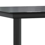 9 Piece Garden Dining Set Black Poly Rattan 3157900