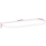Table Top 80x40x2.5 cm Oval Solid Wood Mango 370122
