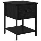 Bedside Table 2 pcs Black Oak 34 x 35.5 x 45 cm Engineered Wood 881805