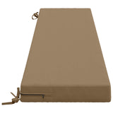 2-Piece Bench Cushions SOEST 2 pcs 100% Polyester Taupe 950119