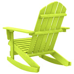 Garden Adirondack Rocking Chair Solid Fir Wood Green 315886