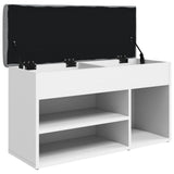 Shoe Bench White 82x32x45.5 cm Engineered Wood 835026