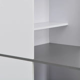 Bar Table with Cabinet White 115x59x200 cm 280231