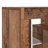 TV Cabinet with LED Lights Old Wood 140x36.5x40 cm Engineered Wood 856303