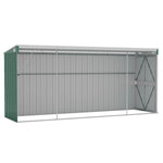 Wall-mounted Garden Shed Green 118x382x178 cm Galvanised Steel 316229