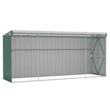 Wall-mounted Garden Shed Green 118x382x178 cm Galvanised Steel 316229