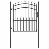 Fence Gate with Spikes EMMEN 125 x 100 cm Powder-coated steel 42009003