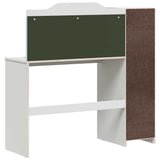 Desk with Open Storage and Chalkboard with Shelf ROROS White 42003032