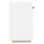 ZNTS Sideboard White 34x40x75 cm Solid Wood Pine 820123