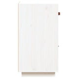 ZNTS Sideboard White 34x40x75 cm Solid Wood Pine 820123