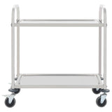 50913 2-Tier Kitchen Trolley 95x45x83,5 cm Stainless Steel