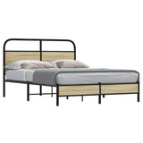 Bed Frame without Mattress 135x190 cm Double Sonoma Oak Engineered Wood 4100409