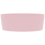 Luxury Wash Basin with Overflow Matt Pink 36x13 cm Ceramic 147032