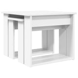 Coffee Table Set 2 pcs White Engineered Wood 8000124