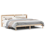Bed Frame without Mattress 200x200 cm Solid Wood Pine 3306549