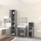 4 Piece Bathroom Furniture Set Grey Sonoma Engineered Wood 3154404