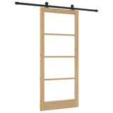 Sliding Door ORKDAL Natural and Black 93 x 211 cm 3332037