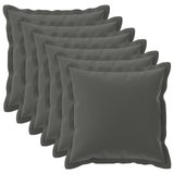 Cushion Cover 6 pcs HOUTEN Anthracite 80 x 80 cm Polyester 921710