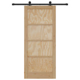 Sliding Door ORKDAL Natural 86 x 198.5 cm Solid Pine Wood 3445492