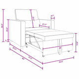 Pull out Sofa Bed Single Dark grey 90 x 165 x 87 cm Fabric 42002685