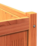 Garden Planter Wax Brown 70x70x70 cm Solid Wood Pine 837436