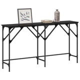 Console Table Black Oak 140 x 29 x 75 cm Engineered Wood 883530