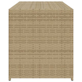 Garden Storage Box Mix Beige 283L Poly Rattan 365315