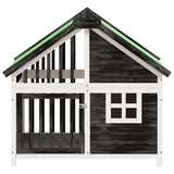 Dog Kennel Grey 96x60.5x87 cm Solid Wood Pine 172268