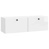 Wall-Mounted TV Cabinet 98 x 31 x 30 cm High Gloss White 899239